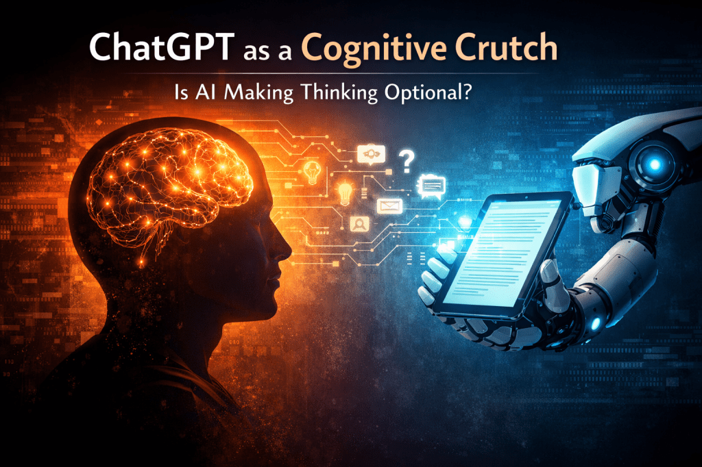 Does using ChatGPT help us learn or weaken our thinking? A new study explores how AI may act as a cognitive crutch and what it means for education.