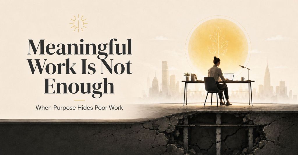 The difference between decent work and meaningful work, and why meaningful work is not enough